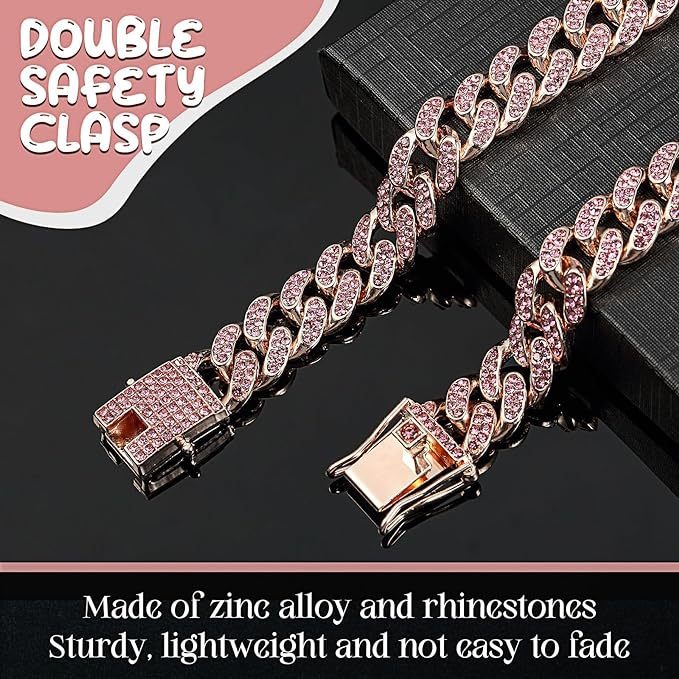 Collar de cadena cubana Hip Hop para mascotas – joyería, collar, aleación de zinc, tamaño gato y perro, accesorios — imagen 14