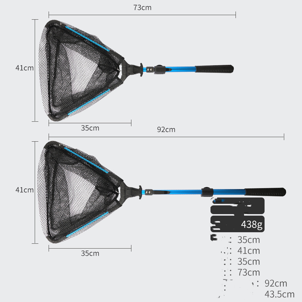Red de Pesca Triangular Plegable y Retráctil de Aleación de Aluminio, Red de Mano para Señuelos — imagen 5