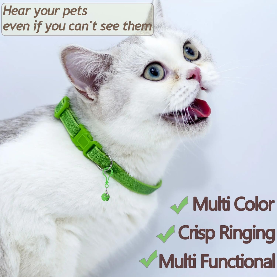 Pet Bells For Collars, 6pcs Dog Bells Cat Bells Multi Color Dog Collar Charms Pet Pendant Accessories With Clasps — image 5