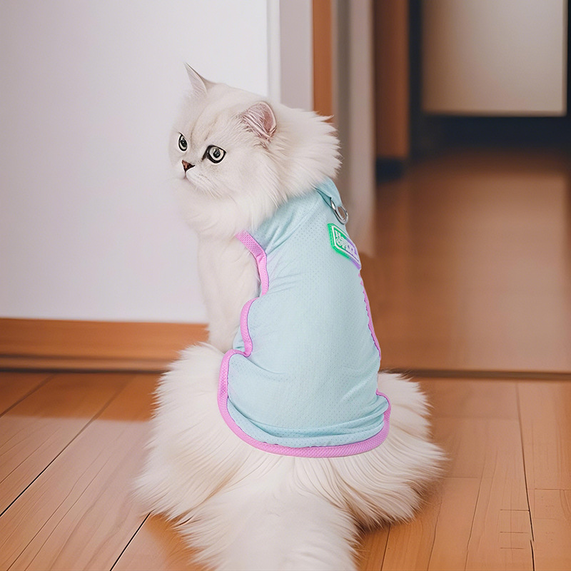 Pet Sun Protection Clothes Cool Small Dog Clothing Summer Lightweight Teddy Pomeranian Pastel Color Pet Clothing Summer — image 8