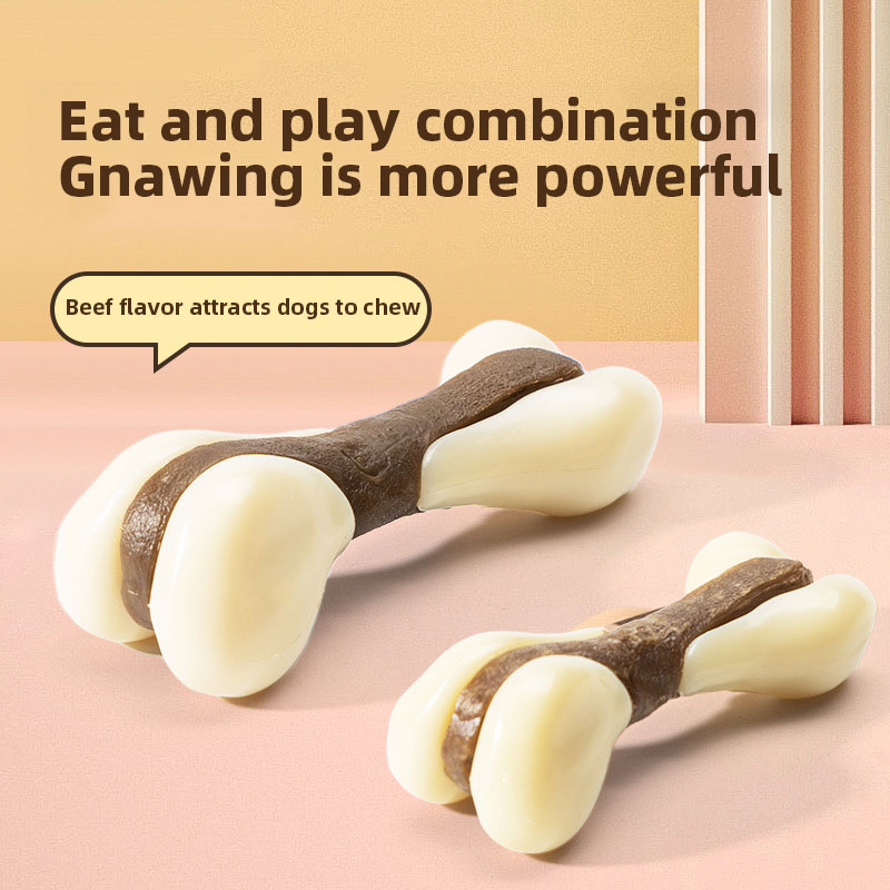 Pet Toys Eat Play Bones Teeth Cleaning Teeth Grinding Stick Cowhide Stick Dog Bite Gel Hind Leg Bone Chew Dog Bite Toys — image 1