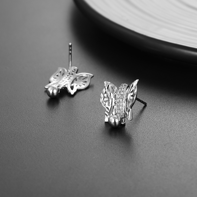 Auriculares de Moda Coreanos para Mujer con Diseño de Mariposa en Hollow, Temática Literatura y Arte Japonés — imagen 3