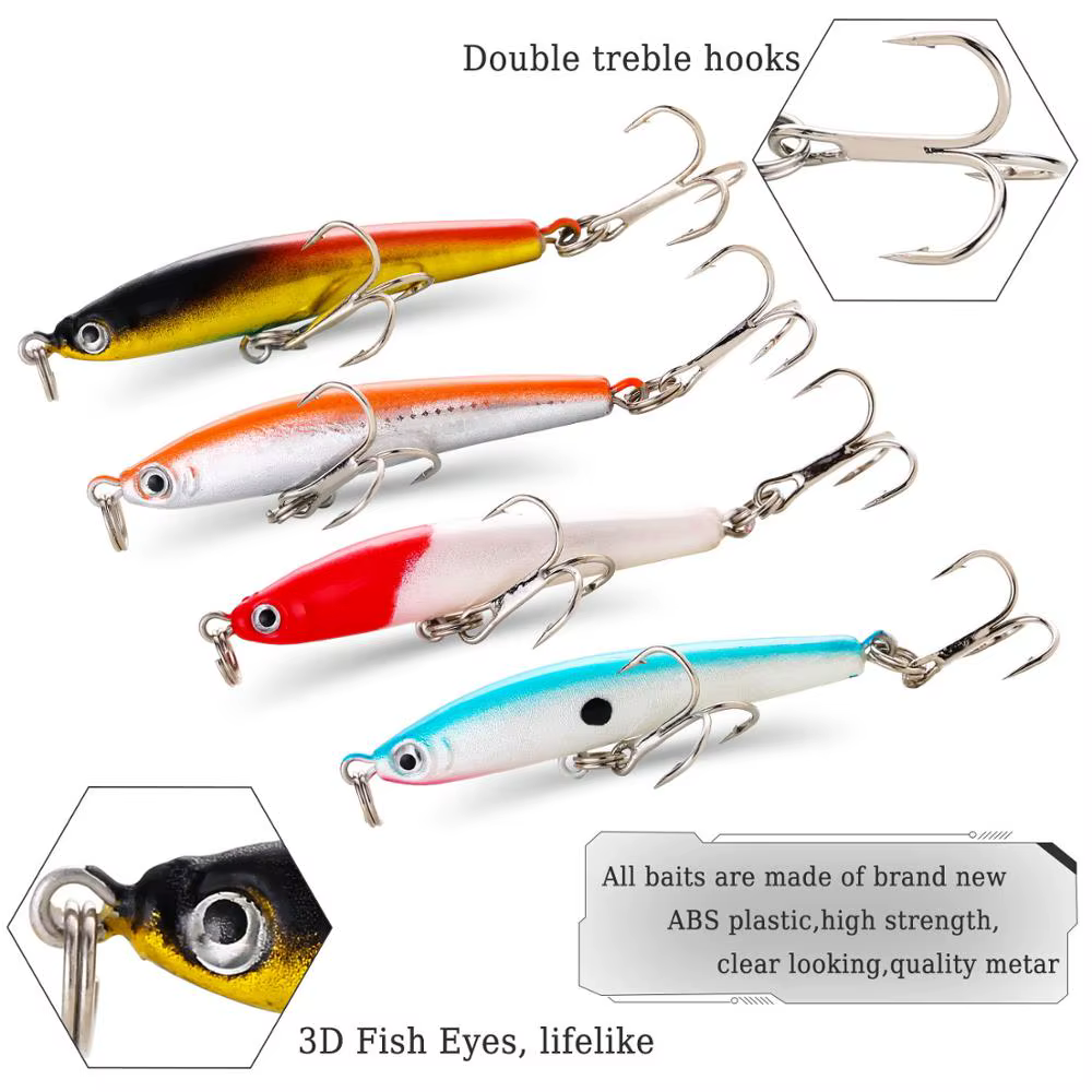 Sougayilang Fishing Bait Set 4PCS Wobbler Anti-corrosion Hook Bass Fishing Lure for Sea Carp Fishing Tackles De Pesca — image 6