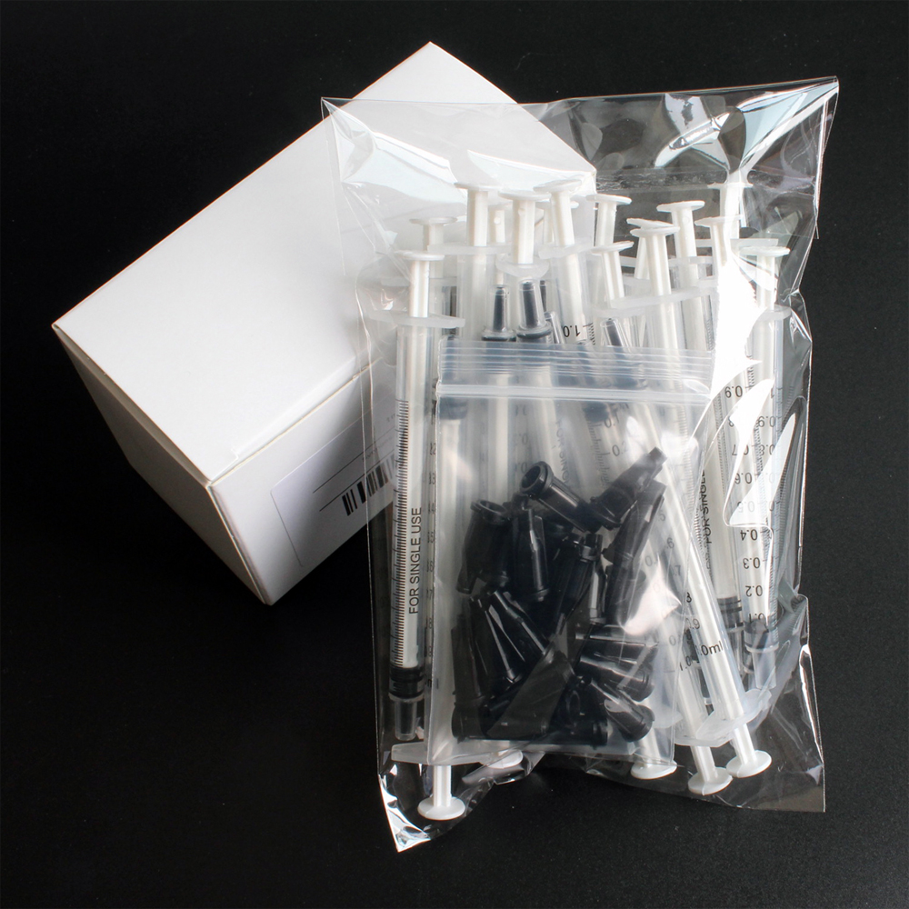 25 Jeringas de 1ml con Punta Luer Slip y Tapas, Ideales para Alimentar Mascotas, Pegamento, Manualidades, Medición y Recarga de Líquidos, No Aptas para Uso Médico Profesional — imagen 3