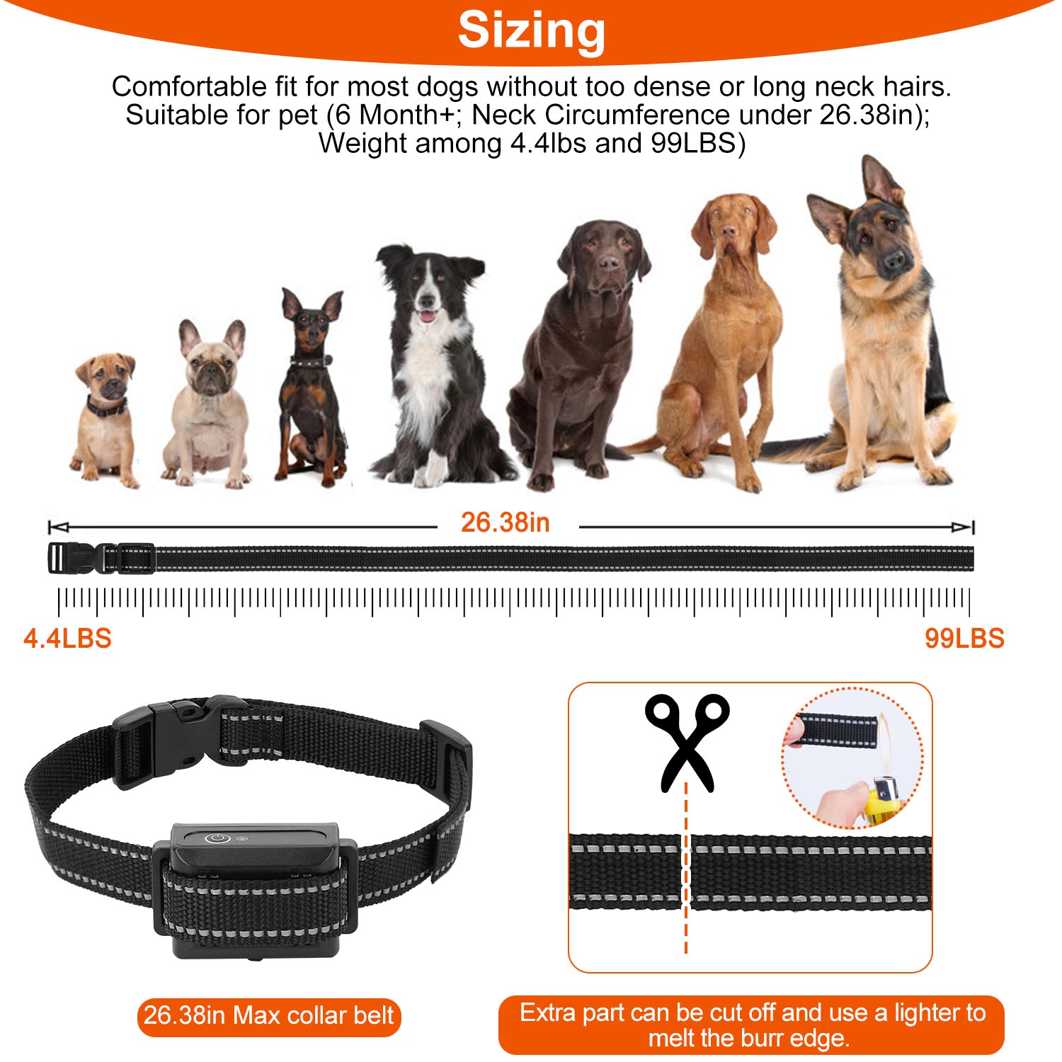 Collar de Entrenamiento Solo - Opción para Collar Completo: 3280FT Collar de Perro IP67 Impermeable con Sonido, Vibración y Corrección Eléctrica — imagen 21