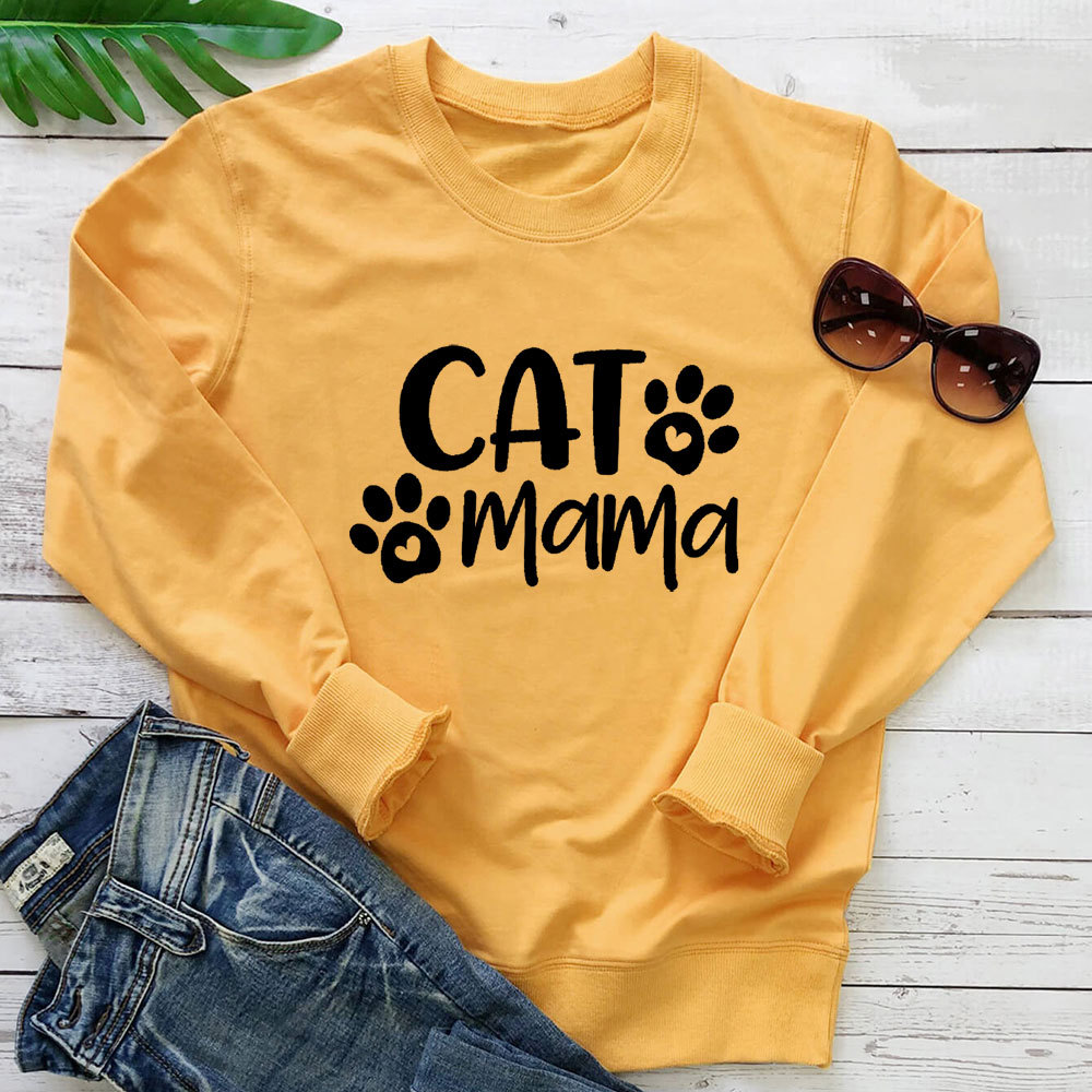 Cat Mama lettering cat print — image 2