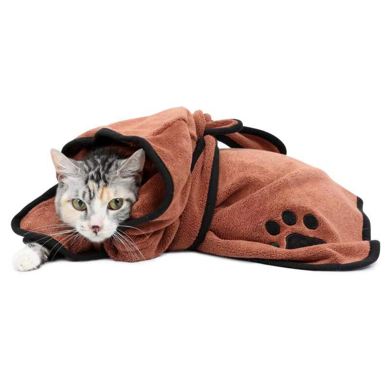 Pet Bath Towel Dog Bathrobe XS-XL For Small Medium Large Dogs Super Absorbent Pet Drying Towel Dog Towel Pet Supplies — image 2