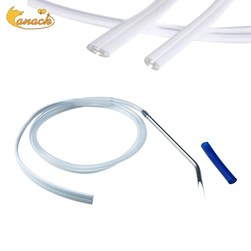 Drenaje Plano con Trocar de Silicón Clog-Proof 7mm y 10mm Con Efecto de Ventilación para Equipos Veterinarios