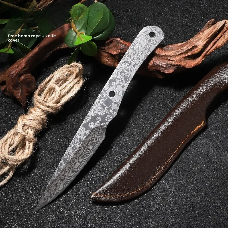 High Hardness Small Straight Knife Pattern Household Handmade Stainless Steel Multi-Purpose Knife DIY Knife EDC Tool — image 1