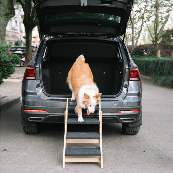 Wooden Foldable 4-storey Pet Stairs And Ramps — image 9