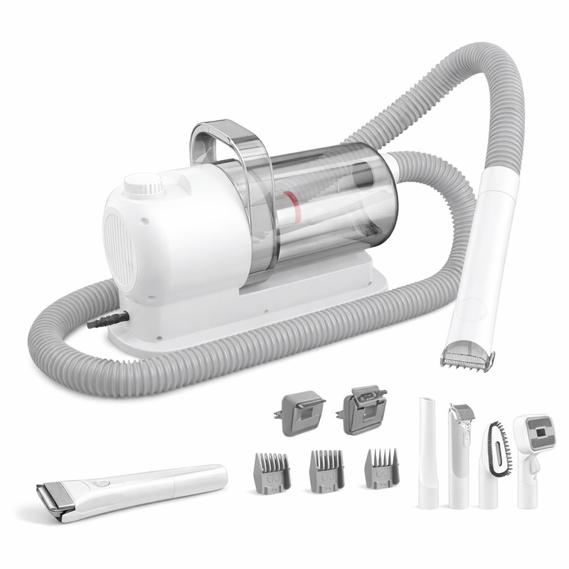 Kit de limpieza y peinado para mascotas MicroData 2,5L con cepillos eléctricos y cepilladoras para gatos y perros | 2 en 1 Despejado y aspiración — imagen 1