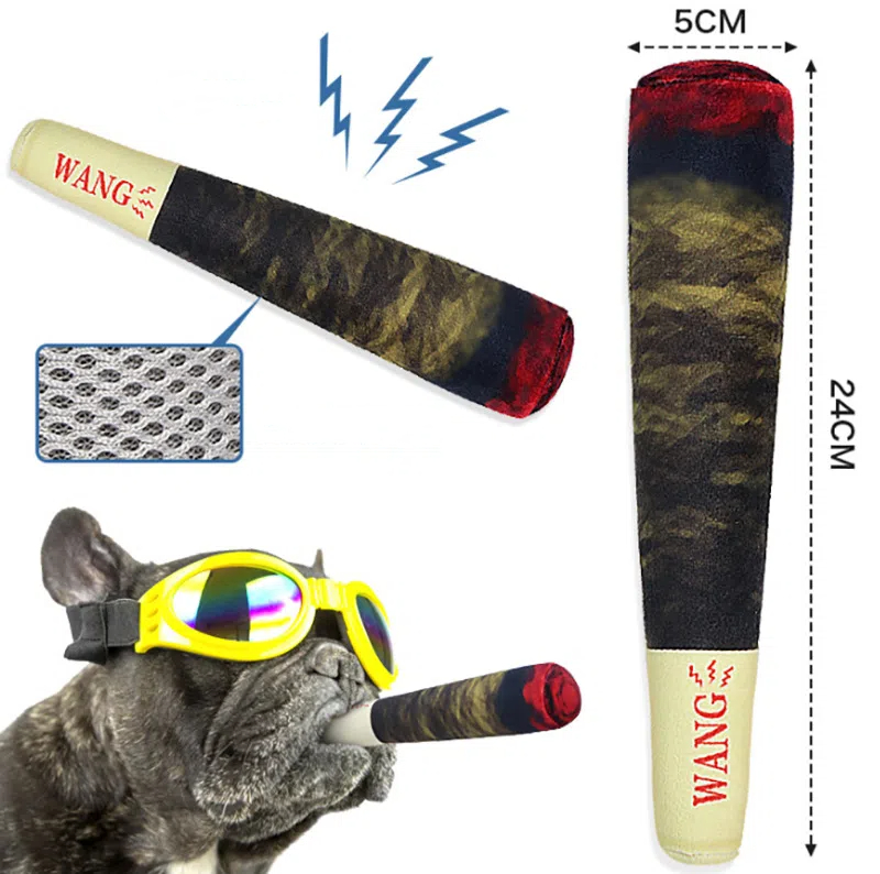 Dog voice toy green simulation cigar plush pet toy — image 5