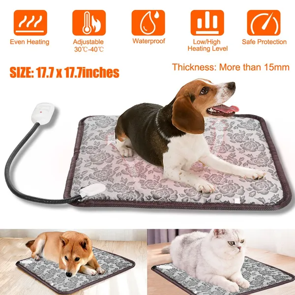 Manta Calor Eléctrica para Mascotas Perro Gato Elección Segura y Cómoda con Control de Temperatura — imagen 3