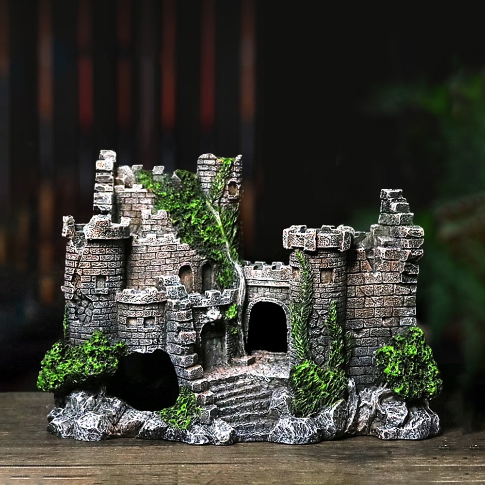 Decoración de castillo en resina para tanque de peces — imagen 7