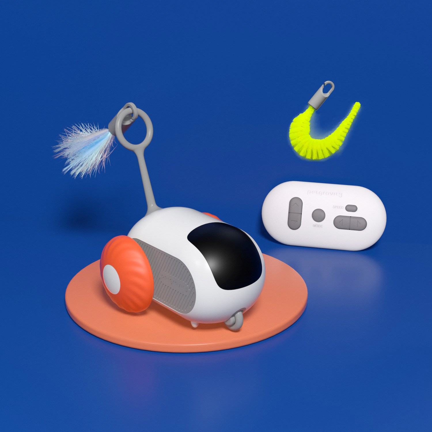 Pet Attraction Running Car Smart Toy Teaser Wand Feather Toy Autonomous Driving Mode — image 6
