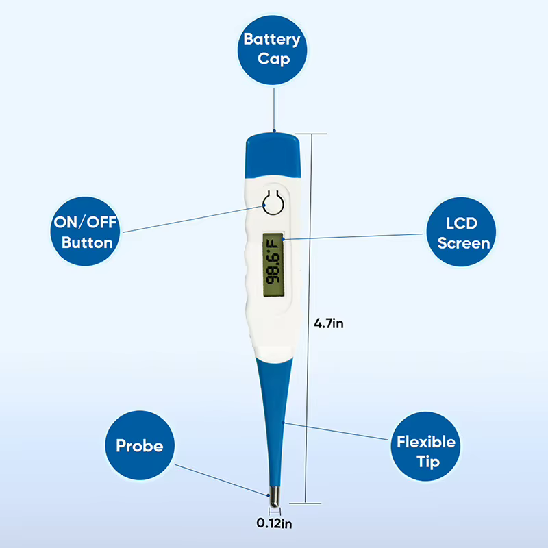 Professional LED Pet Dog Cat Electronic Thermometer Safe Wet Dry Thermometer Veterinary Thermometer Pet Medical Equipment — image 3