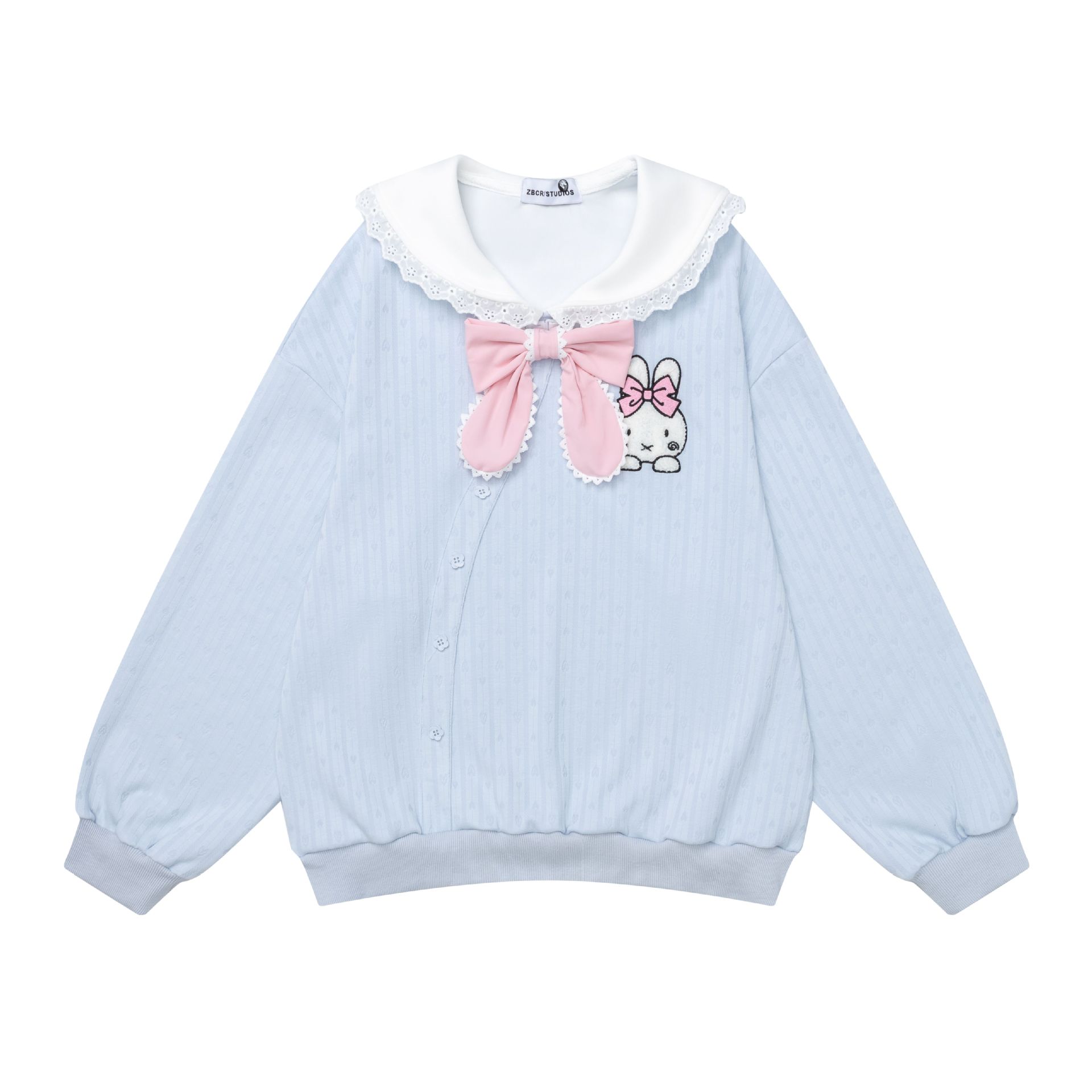 Embroidered rabbit hoodie — image 1