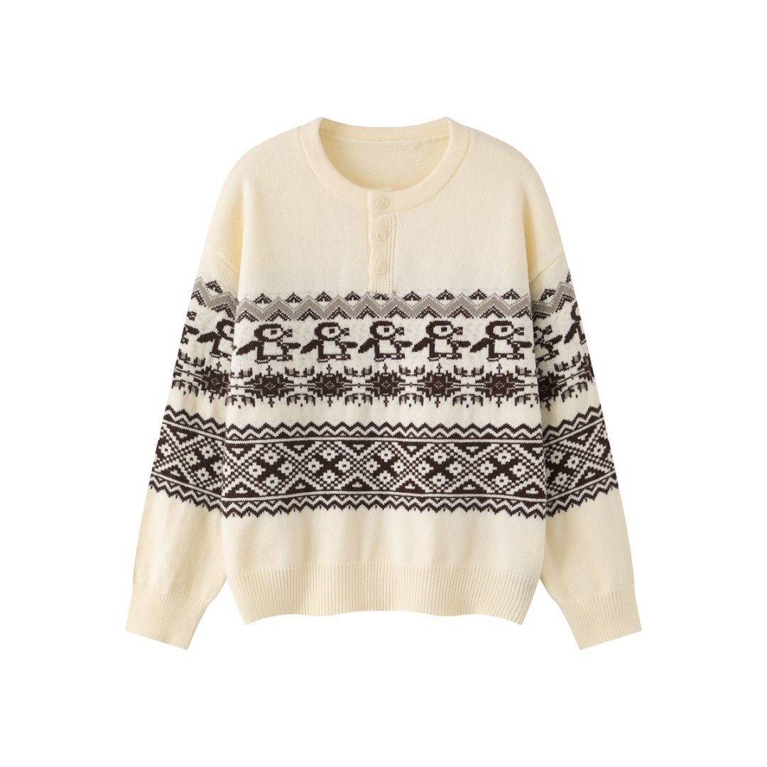 Fei'er Island Penguin Jacquard Sweater — image 2