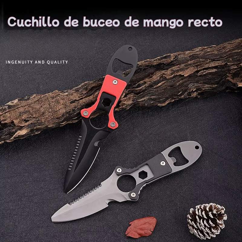 Stainless Steel Multifunctional Outdoor Camping Knife Diver Survival Fishing Utility Tool Rope Cutter Dive Equipment — image 3