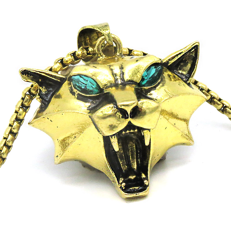 Cadena de Collar de Animal Salvaje con Piedras de Rhinestones Plateadas y Doradas — imagen 5