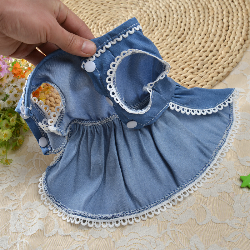 Cowboy Princess Skirt Teddy Dog Clothes Spring Autumn Pet Spring Clothes Summer Thin Section Schnauzer Bichon — image 3