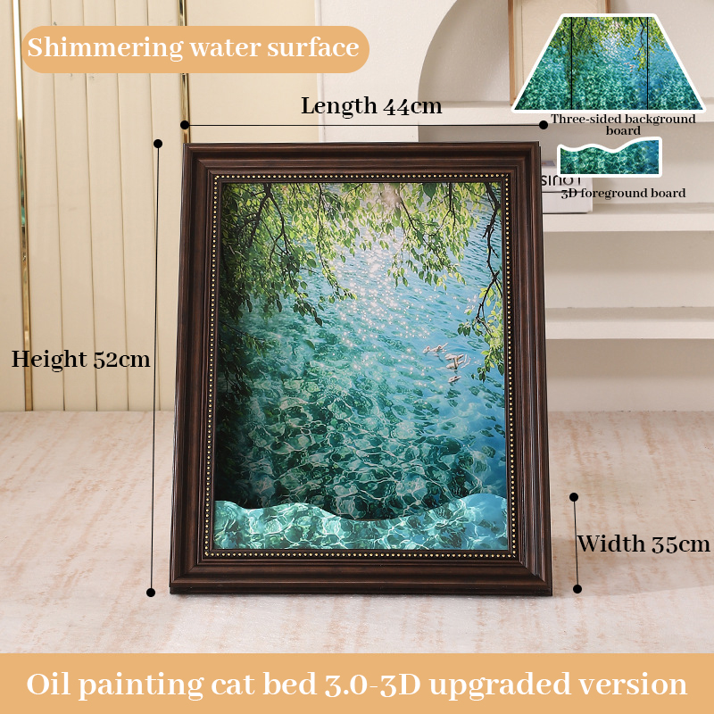 Rascador para Gatos Mona Lisa en 3D con Marco de Pintura al Óleo Removible — imagen 17