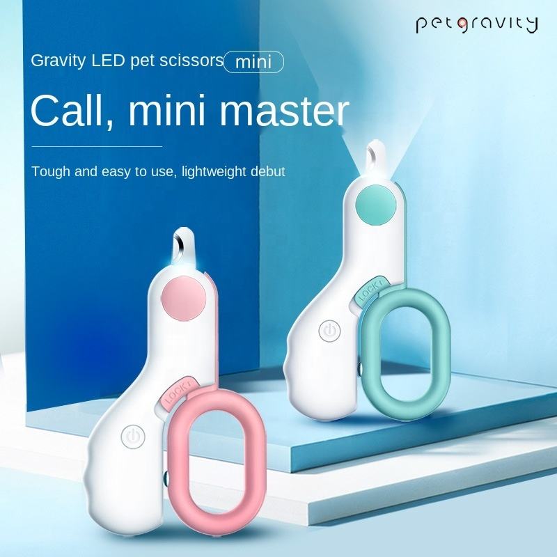 Pet Scissors Cat Nail Clippers Dog Nail Clippers LED Blood Line Pet Nail Clippers — image 2