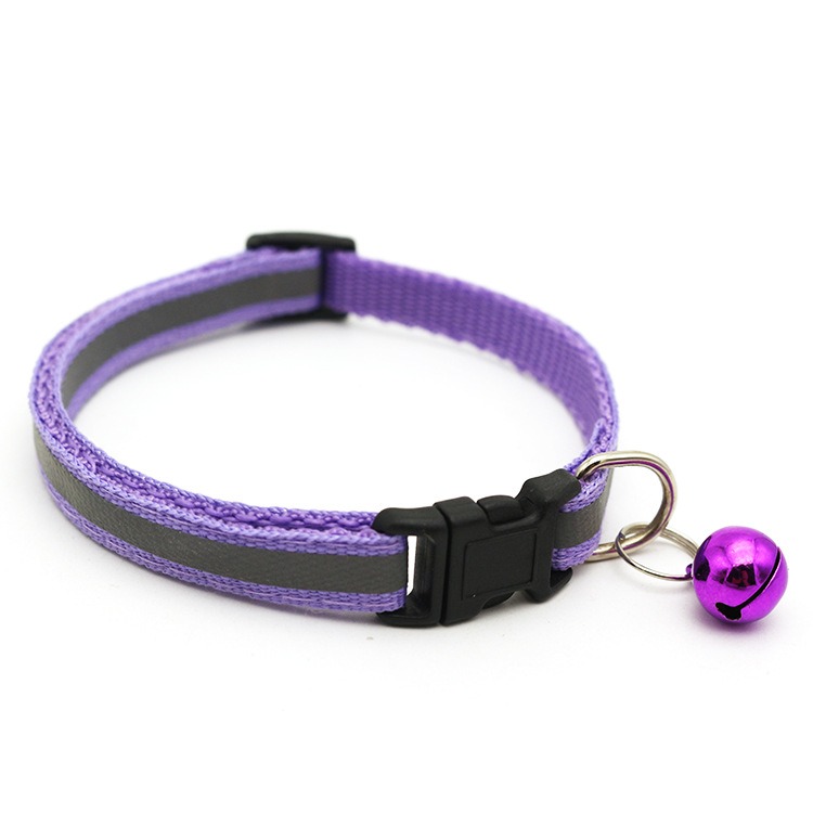 Collar reflejo de mascotas con parche reflectante para perros y gatos collar luminoso con campana — imagen 10