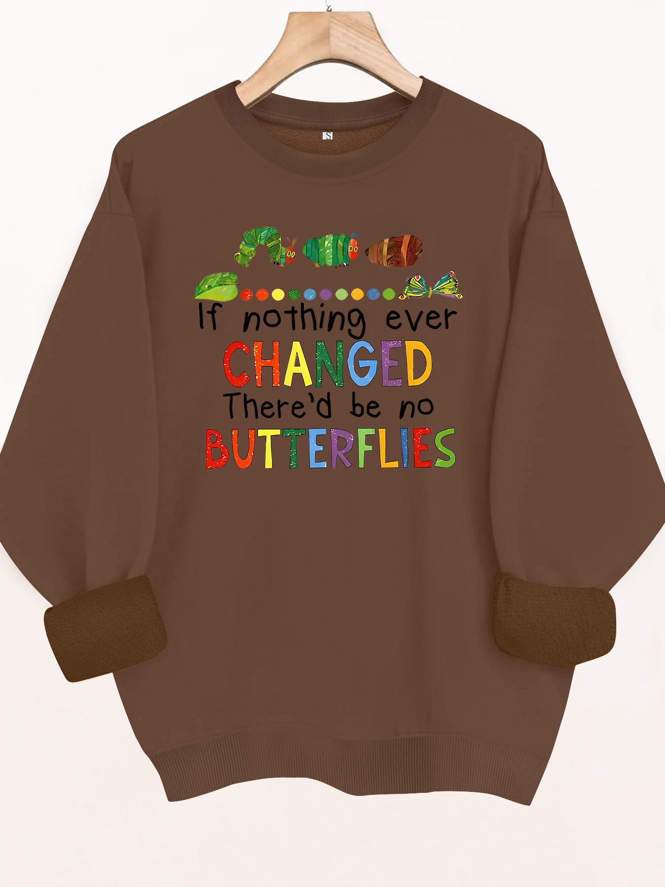 Sudadera con impresión de letra de oruga — imagen 13