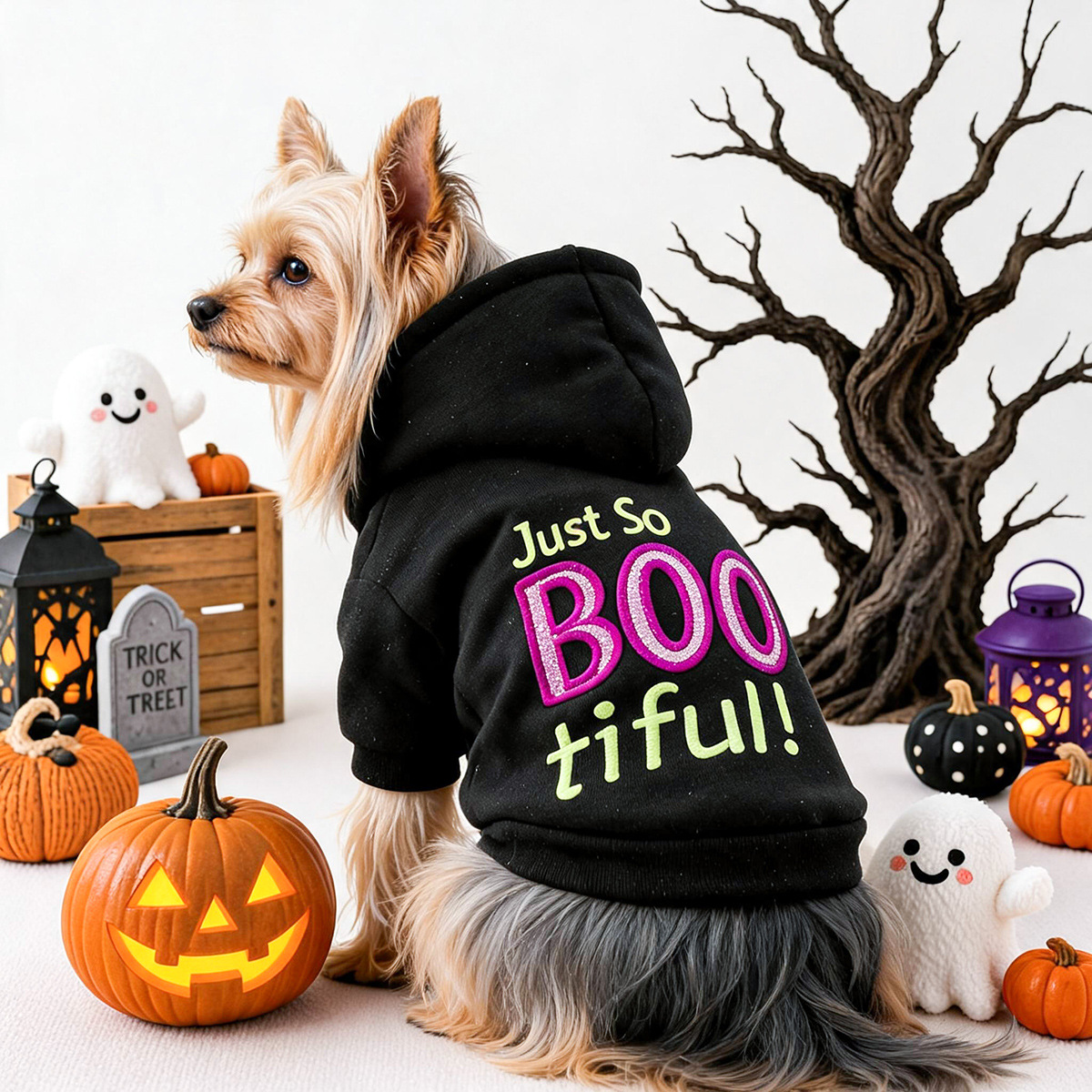 Pet Clothes for Small Dogs and Cats, Halloween Stylish Hoodie, Autumn and Winter Pet Apparel — image 2