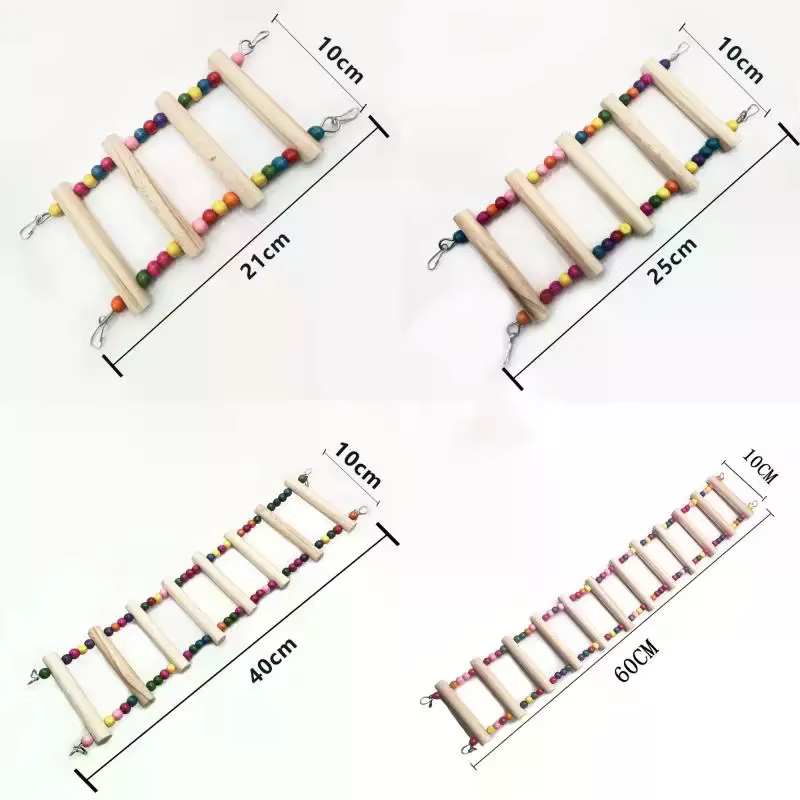 Sistema de columpio y escalera para pájaros: entretenimiento intelectual y físico — imagen 4