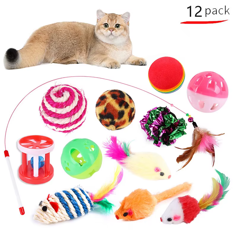 Paquete de Juguetes para Gatos - Conjunto Completo de Accesorios para Mascotas Felinas — imagen 3