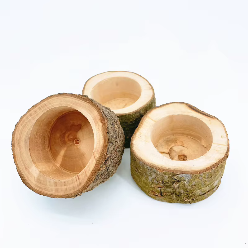 Random Shape Pet Hamster Fruit Wood Food Bowl Hamster Golden Bear Squirrel Food Bowl Log Gnawing Toy for Small Animals Food Bowl — image 5