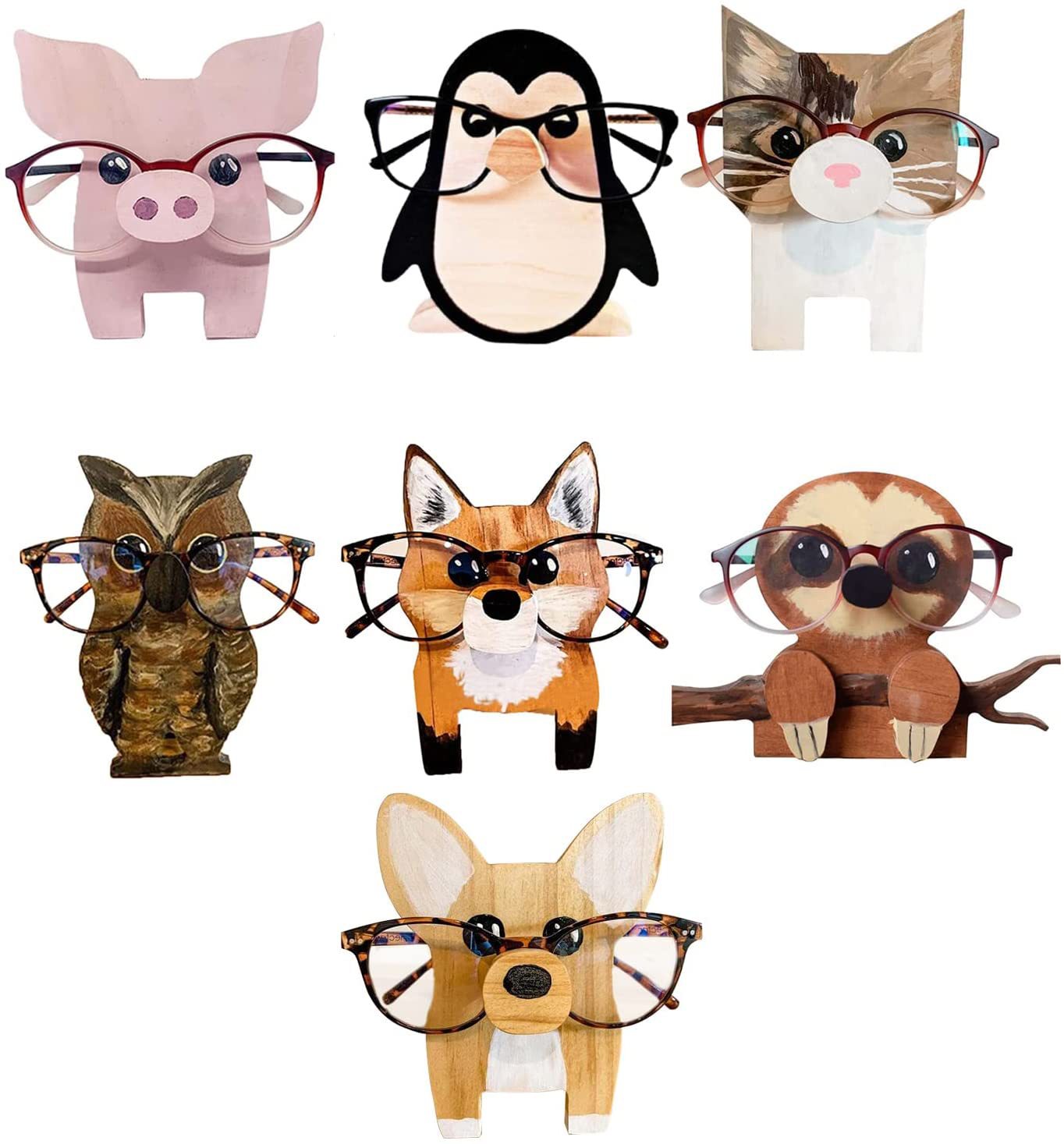 Estante para Gafas de Mascotas Navidad Regalo Madera Corgi — imagen 4