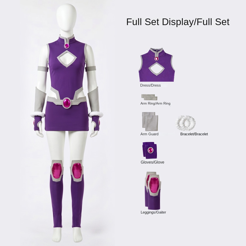 Style Teen Titans Movie Cosplay Raven Costume Halloween Dress Factory — image 3