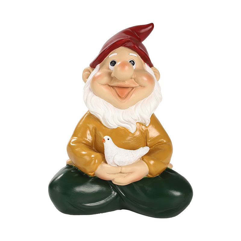 Meditation White Pigeon Dwarf Decoration Garden Outdoor Decoration Resin — image 2