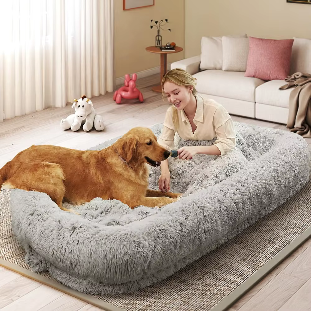Cama para Adultos y Mascotas de Gran Tamaño, 46 x 10 x 76 cm, Diseño Ortopédico, Cubierta Removible, Personalizable — imagen 2