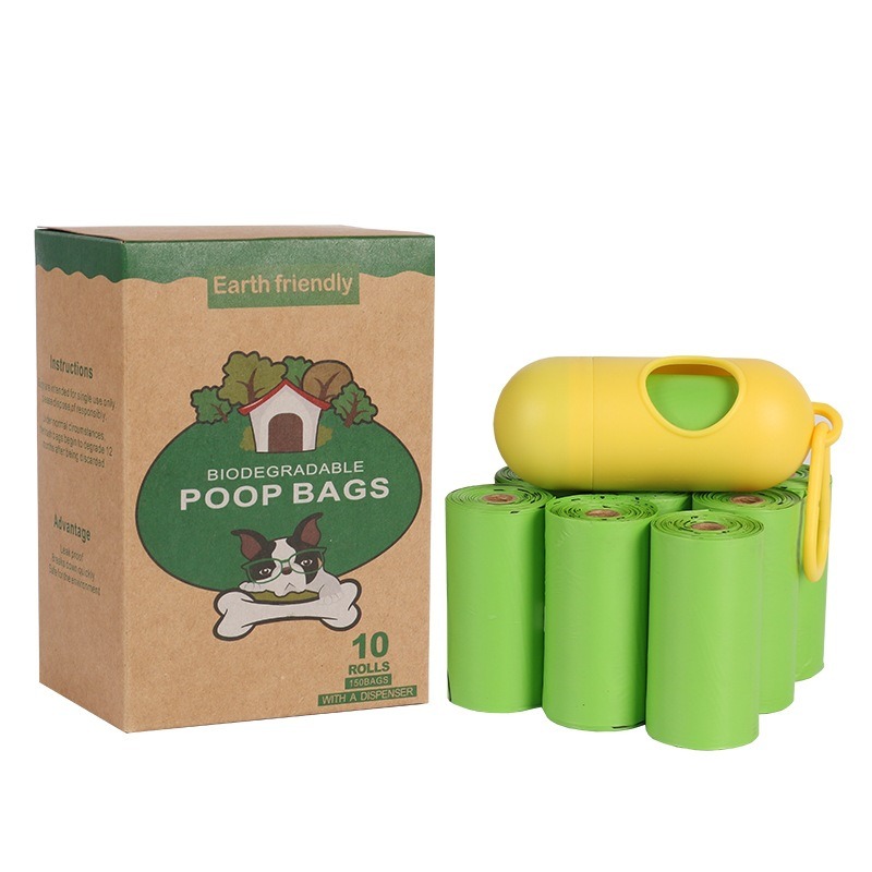 Bolsa de basura para mascotas biodegradable con maíz y PLA compostable para heces caninas — imagen 5