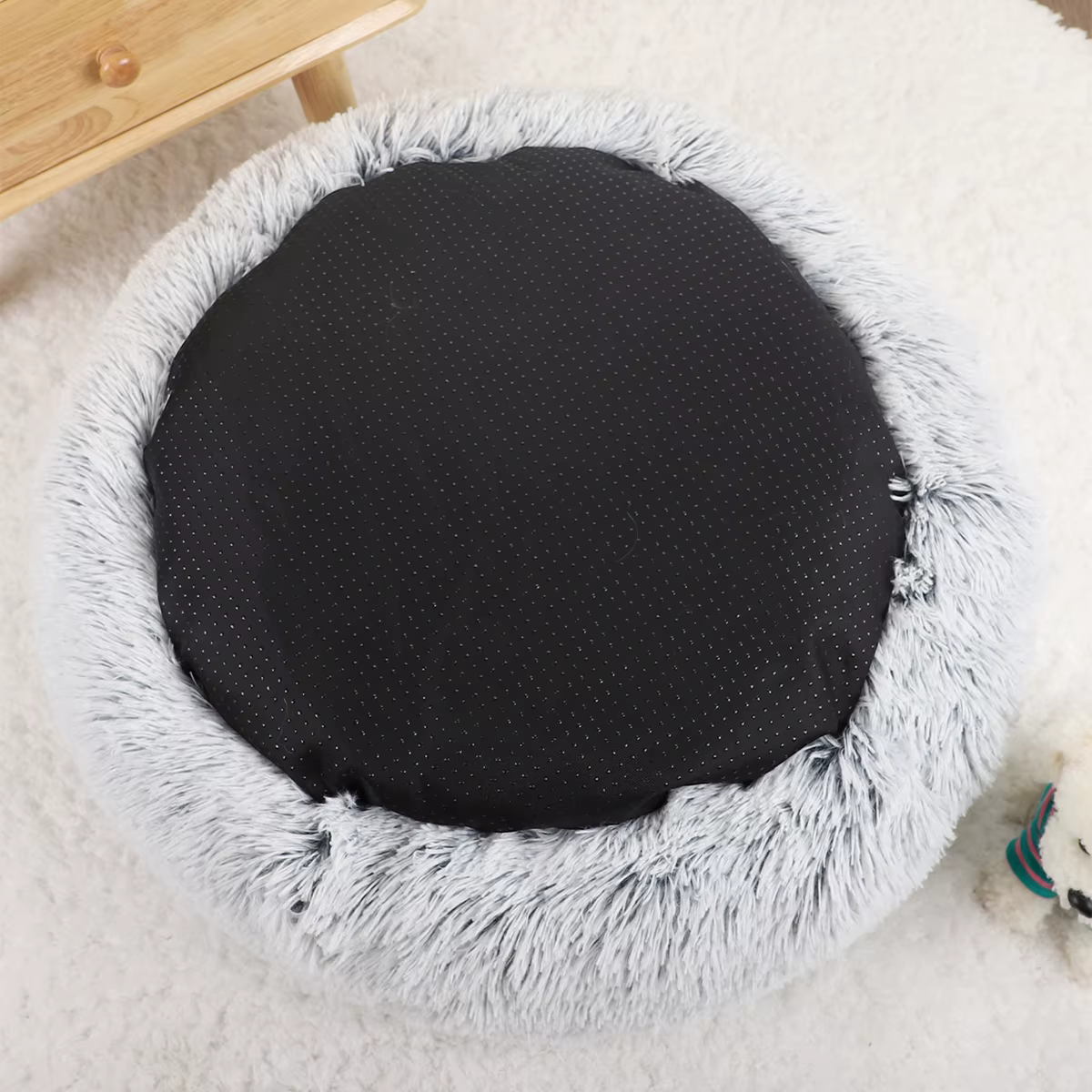 Donut Dog Bed for Large Dogs Plush Beds Pets Round Accessories Small Basket Sofa Baskets Pet Big Cushion Supplies Puppy Mat Cats — image 2