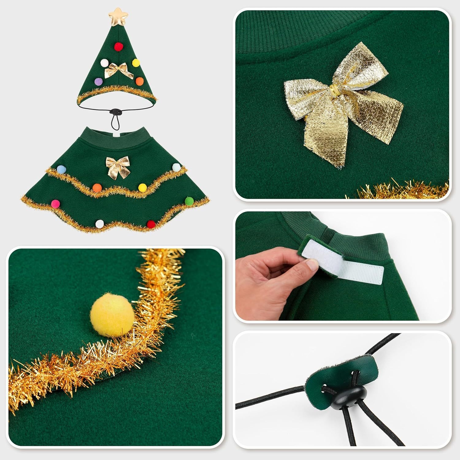 Puppy Christmas Cloak Costume Cute Cat Costume Christmas Role Playing Party — image 3