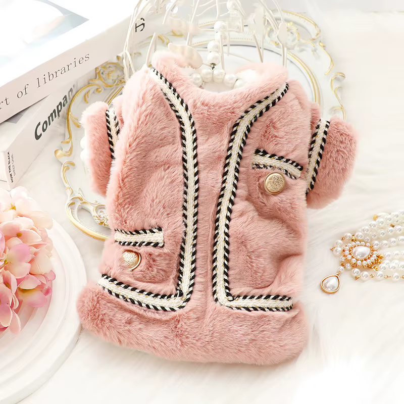 Luxury Dog Clothes Autumn Winter Thick Cat Princess Cotton Sweater Coat Cat Pomeranian Schnauzer Puppy Costume Yorkshire Pugs — image 2