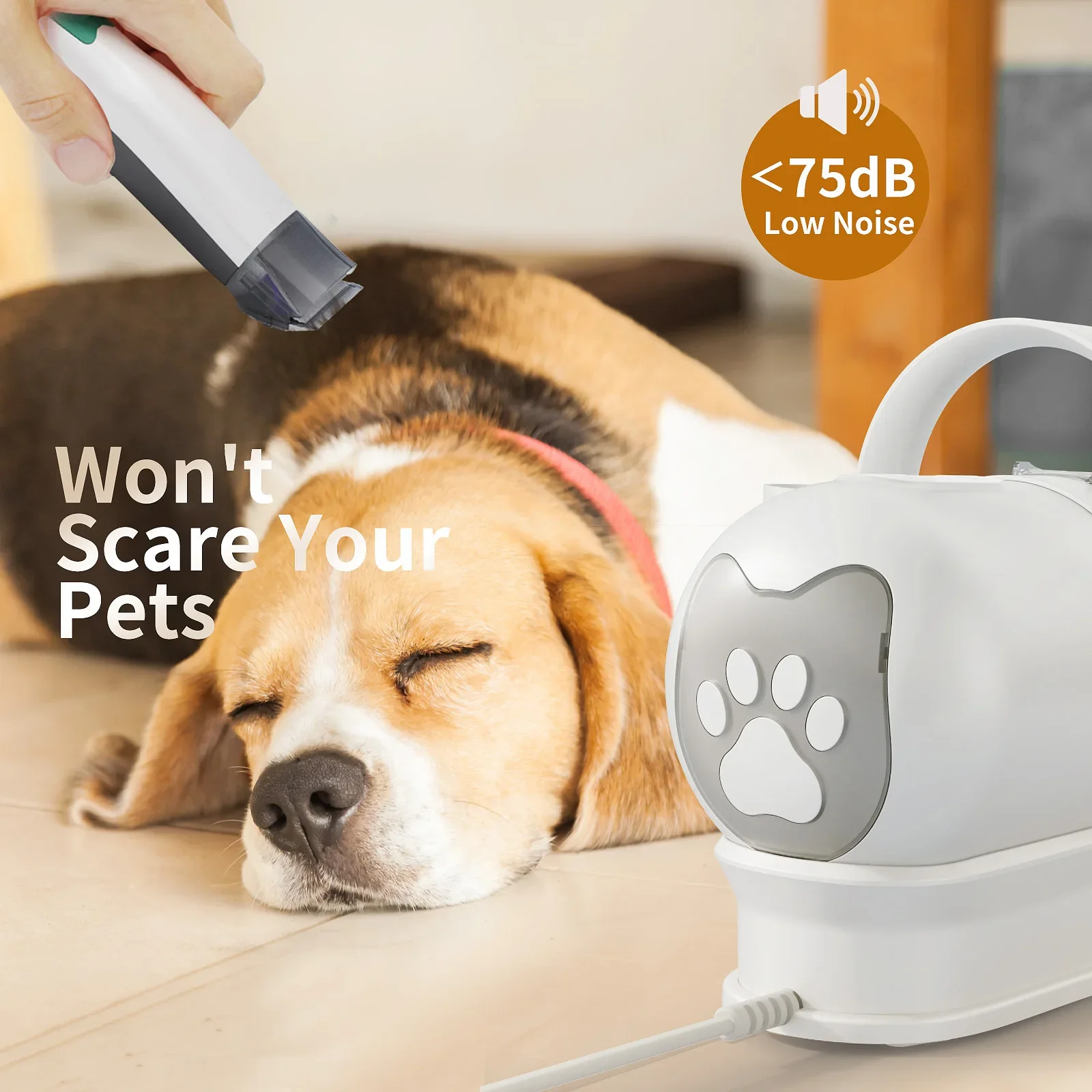 7 in 1 Pet Grooming Vacuum Kit Dog Grooming Clippers Pet Hair Remover with Power Large Suction & Low Noise Pet Hair Kits — image 2