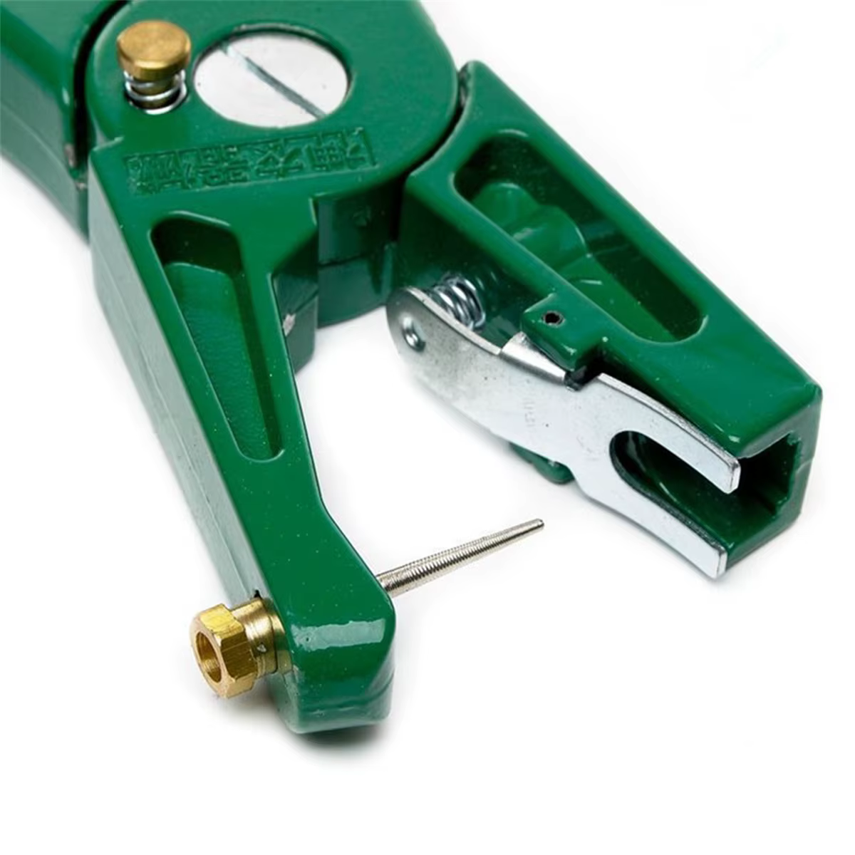 Sheep Cattle Aluminum Alloy Ear Tag Pliers Automatic Locking Buckle Ear Label Pliers 2 Needles Livestock Equipment Green/Purple — image 5