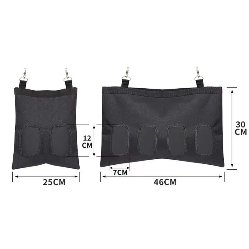 Bolsa de Alimento para Conejo Bolsillo Suspendido Contenedor Rápido Negro Duradero para Conejos Caviares y Pequeños Animales Menores — imagen 4