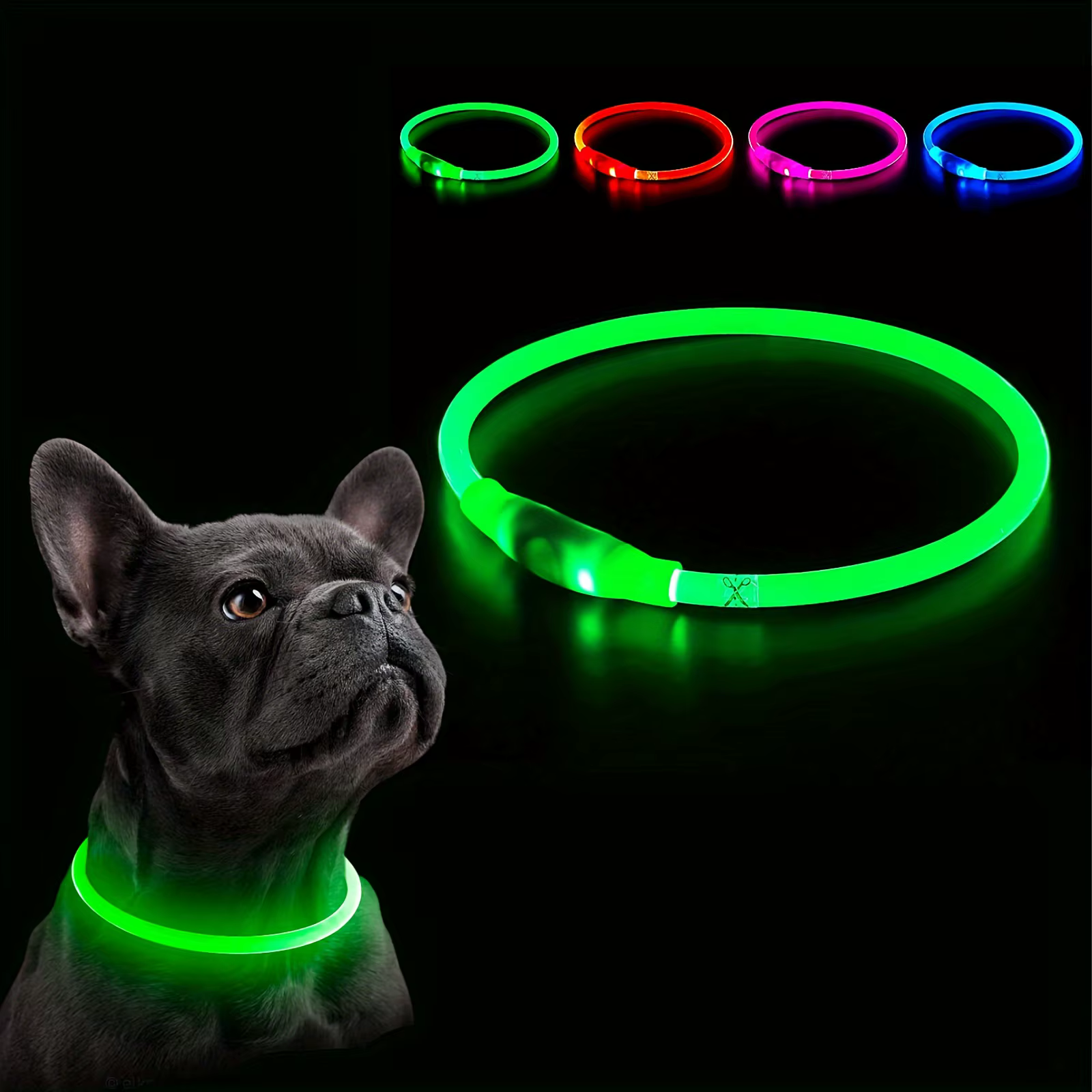 Collar de Perro con Luz LED - Identificador de Perros Perdidos, Recargable por USB, Collar de Cuello para Mascotas — imagen 6