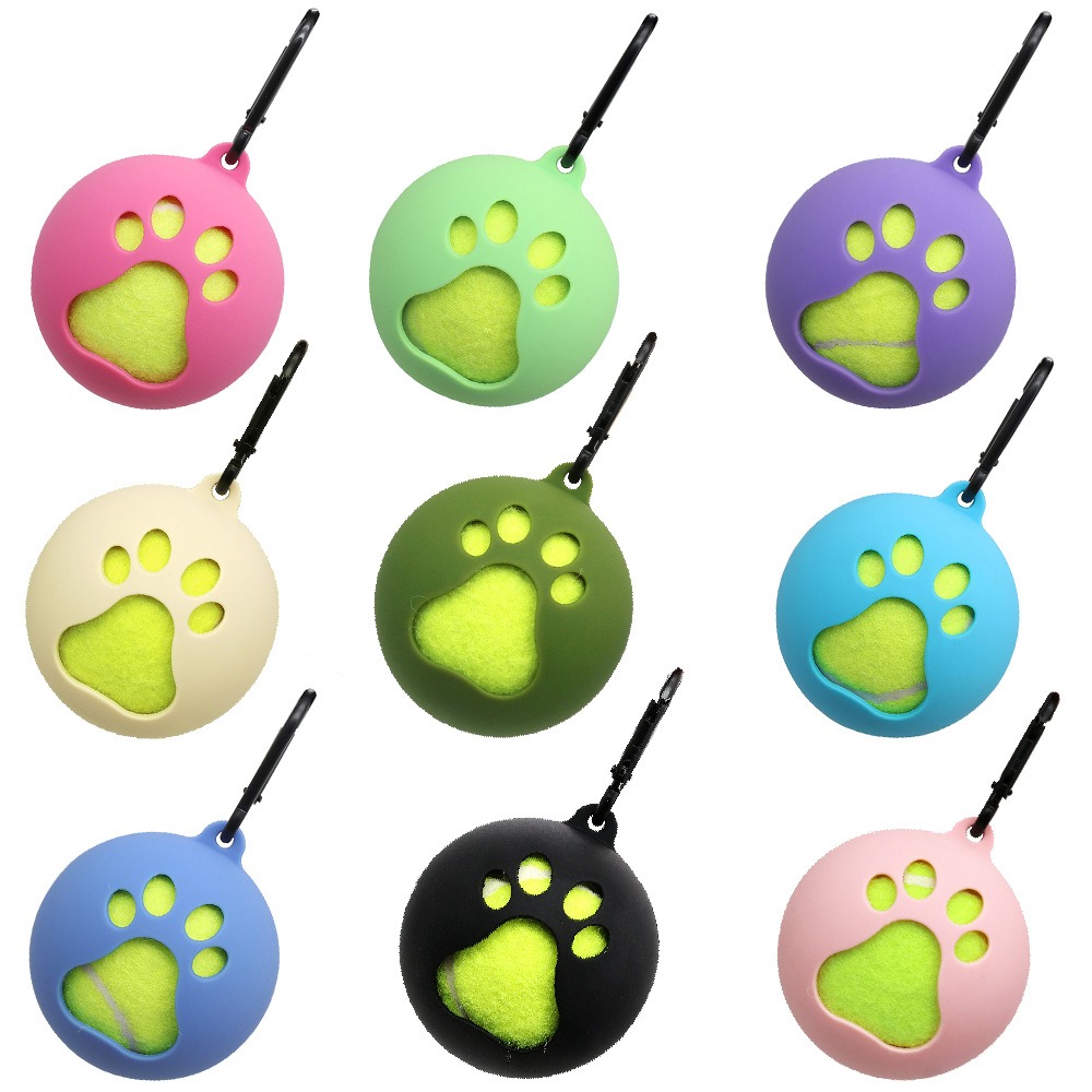 Soporte de pelotas para mascotas - Estantería portátil para entrenamiento canino sin manos — imagen 1
