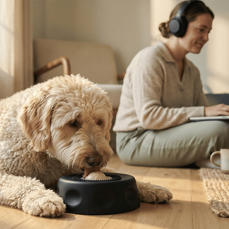 Bol de Lamer para Perros con Bola Rodante, Anti-Asfixia y No Deslizante de Silicón — imagen 6