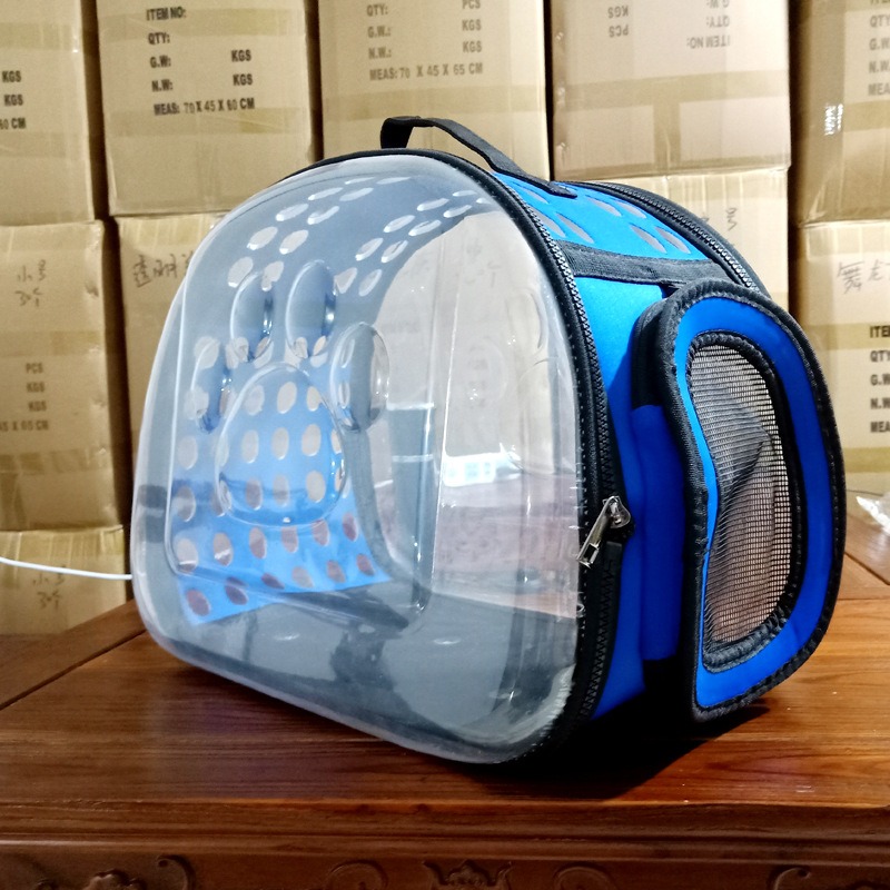Pet Portable Carrying Bag Transparent Crossbody Foldable Cat Bag Pet Backpack Dog Universal Travel Bag Breathable Box — image 3