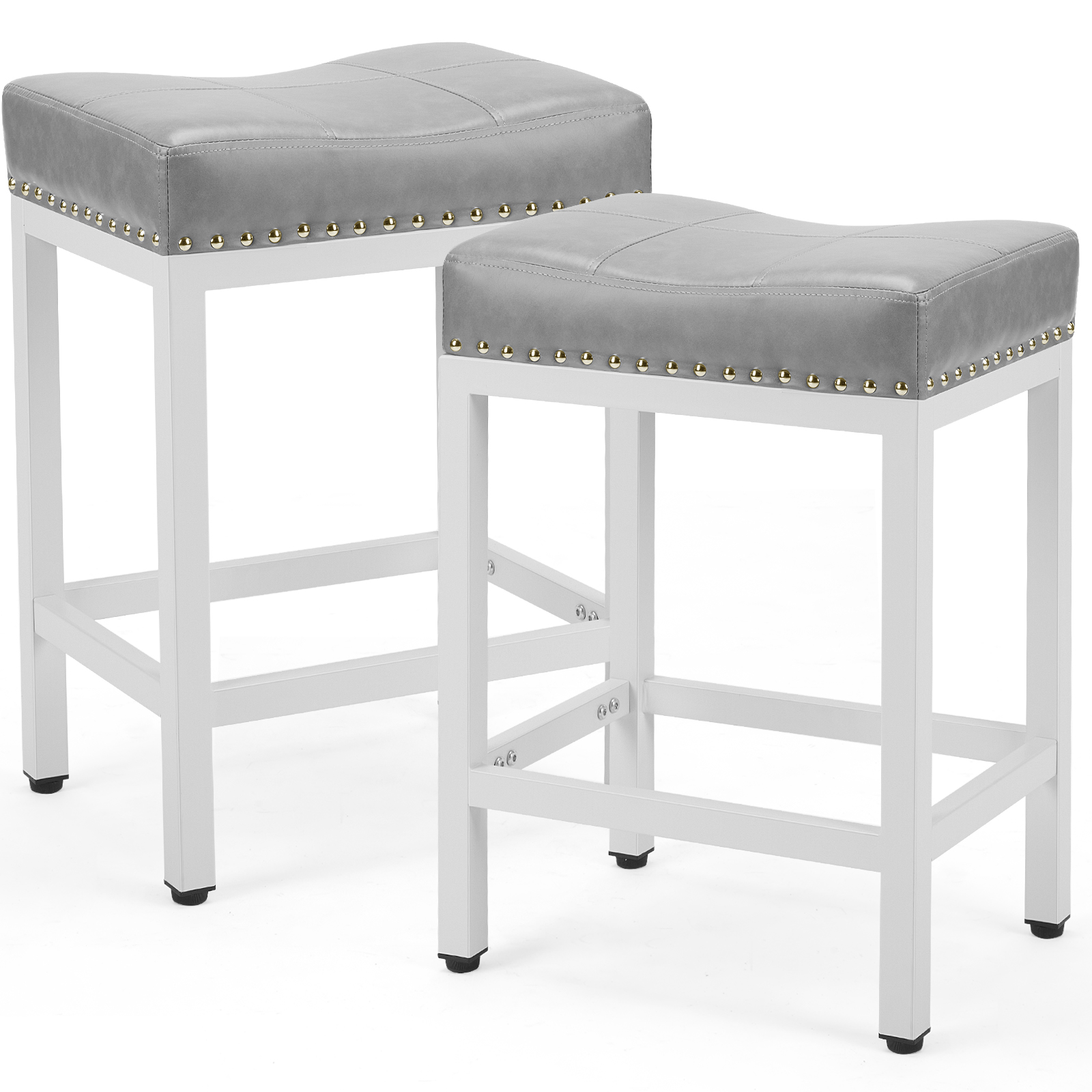 Saddle Bar Stool Kitchen Stools, Sturdy Steel Frame — image 5