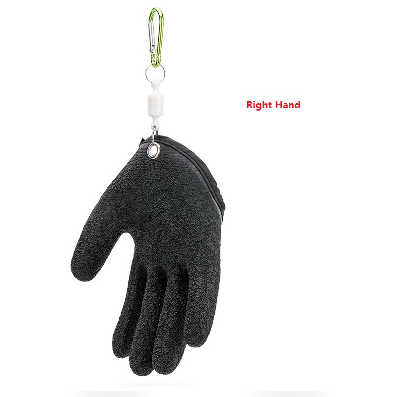 Fishing Gloves Anti-Slip Protect Hand From Puncture Scrapes Fisherman Professional Catch Fish Latex Hunting Gloves Left Right — image 3